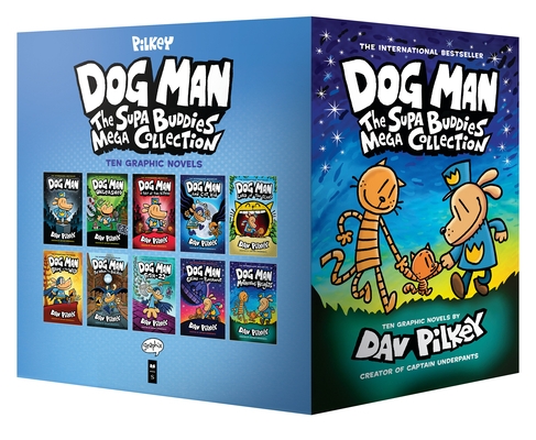 Boxed - Dog Man: The Supa Buddies Mega Collection: From the Creator of Captain Underpants (Dog Man #1-10 Box Set) - Hardcover